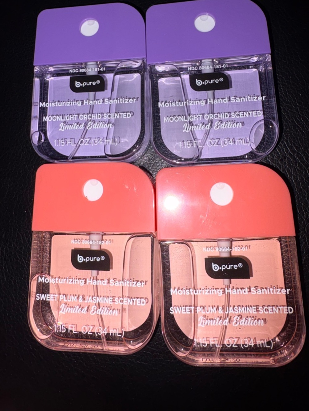 B pure hand sanitizers